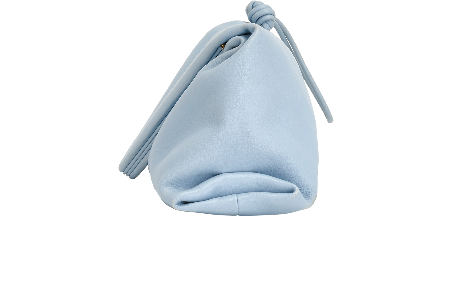 The Trine Clutch, &pound;395, Handbags, Blue, Leather, Bottom view